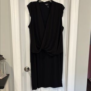 Elegant Black Draped Dress